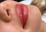 Перманентний макіяж (татуаж) губ в техніці акварель, помадний ефект